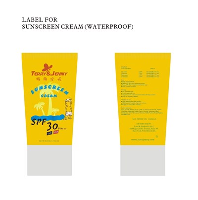 Image Of Tube Label (Sunscreen (waterproof))